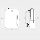 Minimalist Backpack Cactus Leather Black - Lilienthal Berlin