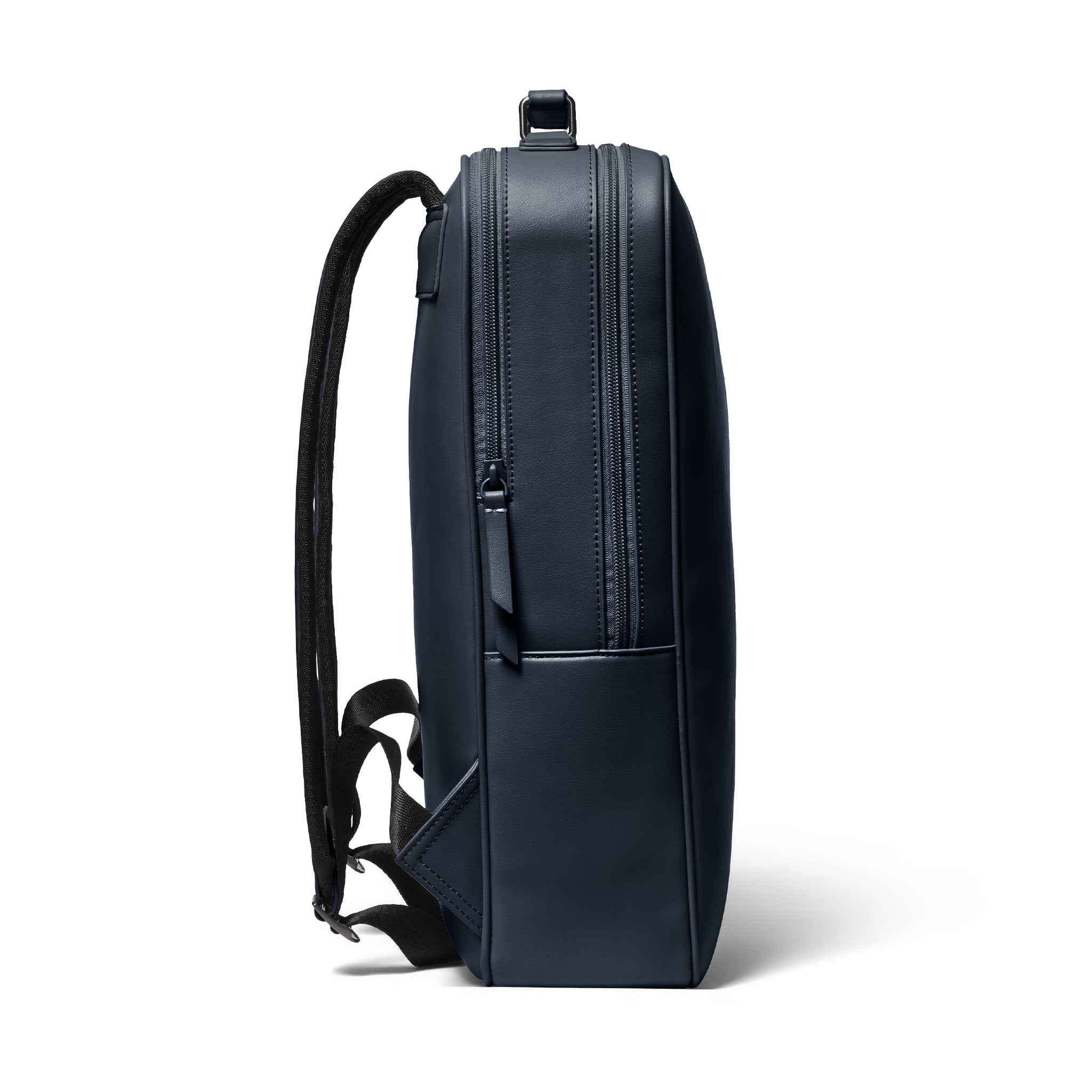 Minimalist Backpack Cactus Leather Navy Blue - Lilienthal Berlin