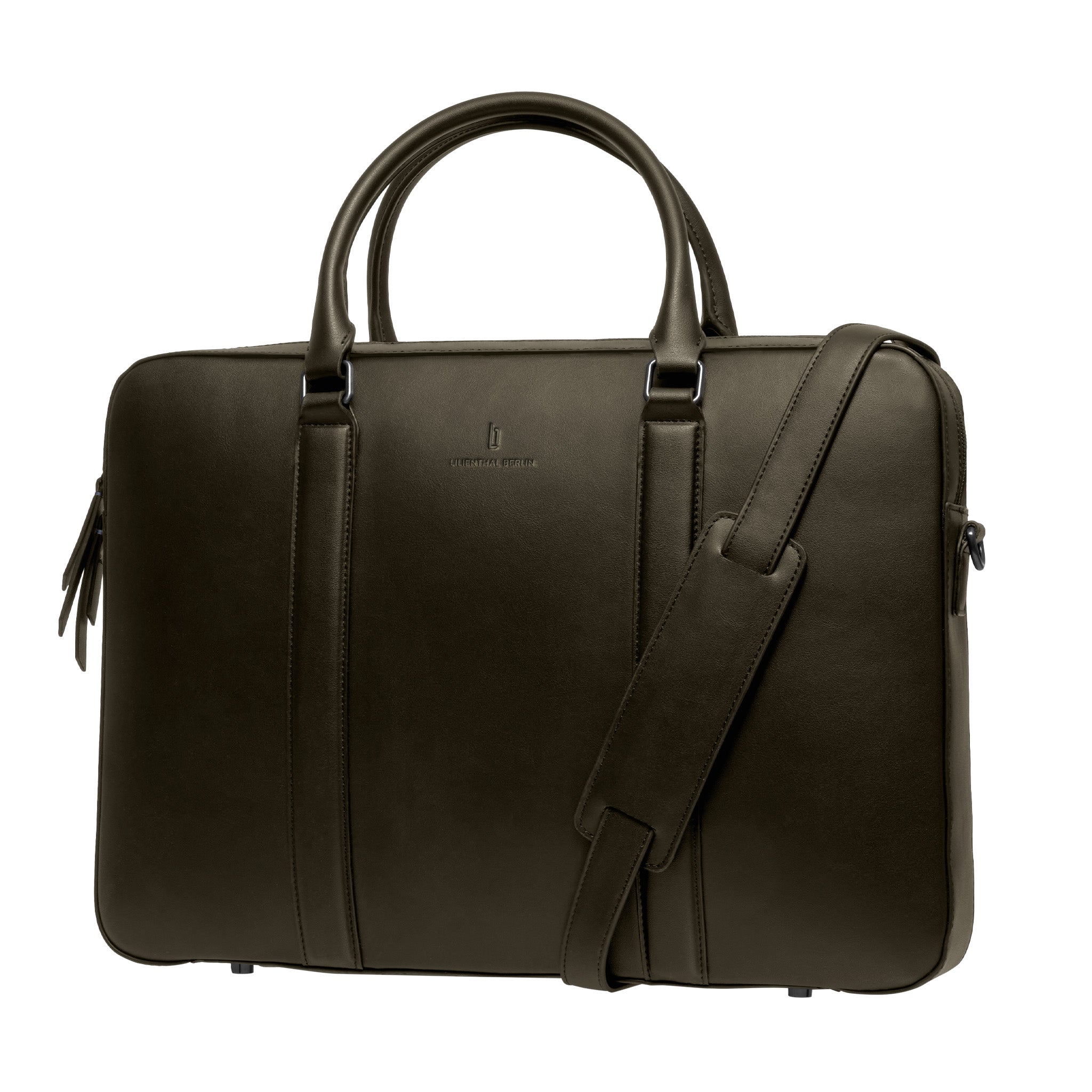 Classic Briefcase Cactus Leather Khaki - Lilienthal Berlin