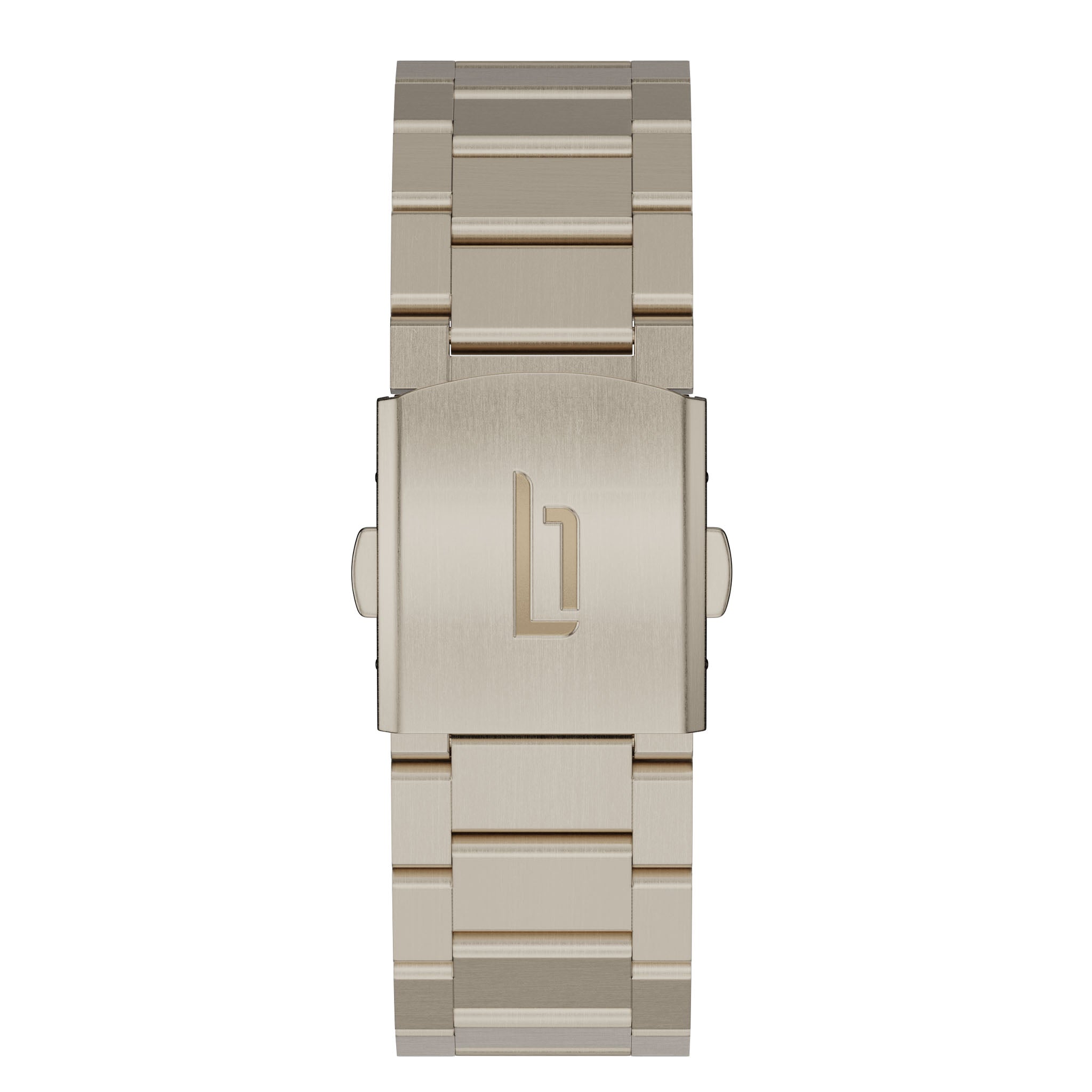 Stainless Steel Strap – Beige Gold Brushed