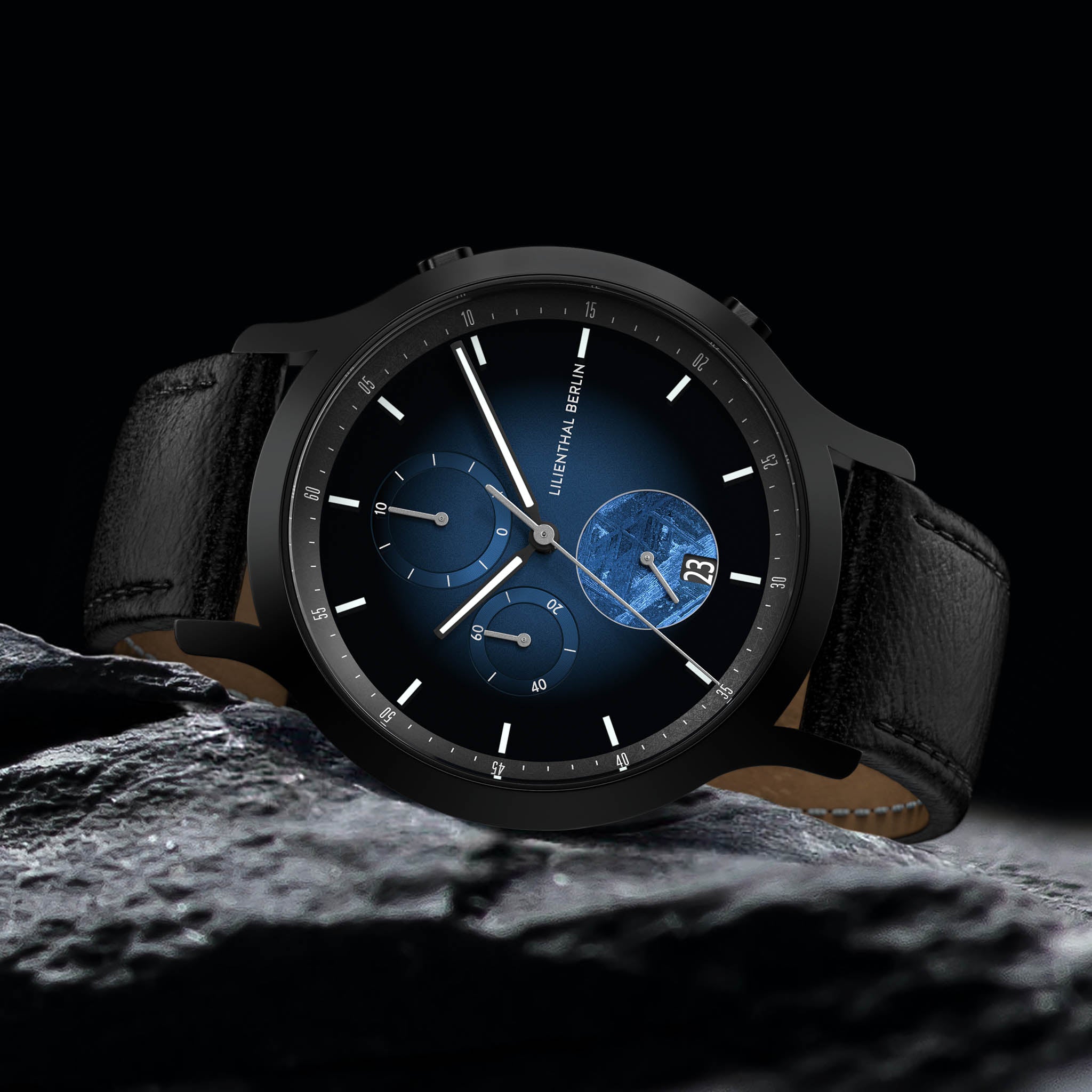 Chronograph Meteorite – Blue Flare