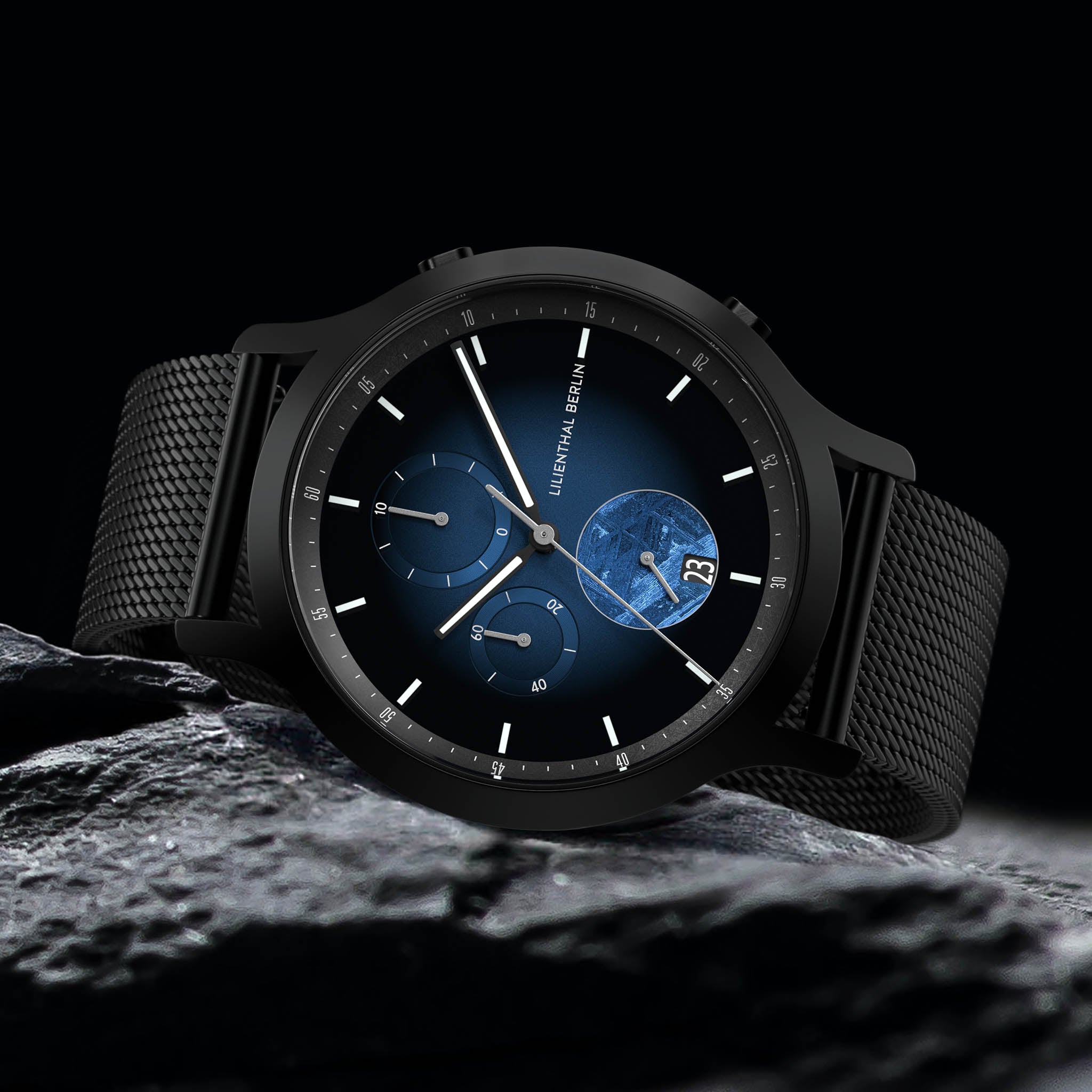 Chronograph Meteorite – Blue Flare