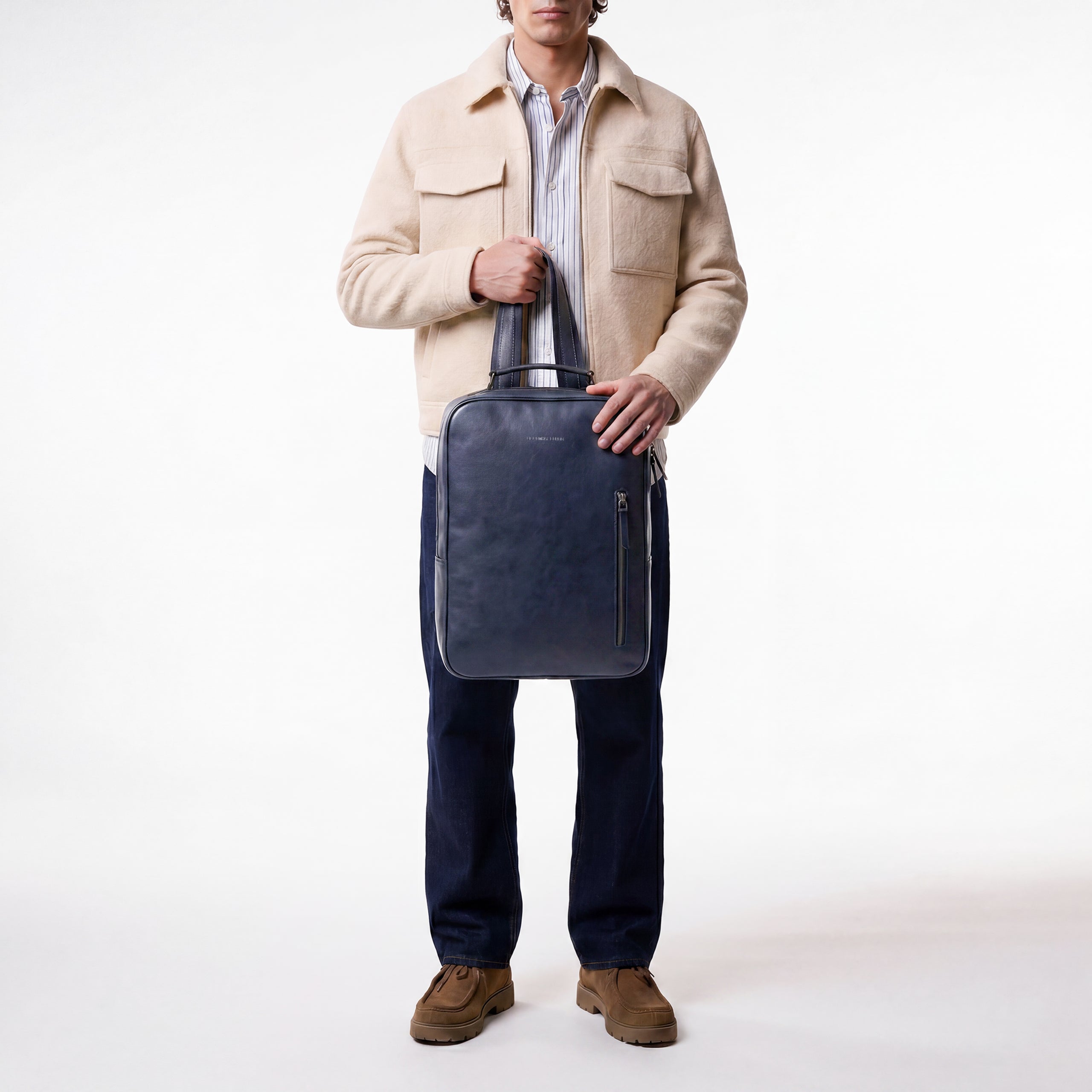 Virtuoso Minimalist Backpack – Navy Blue