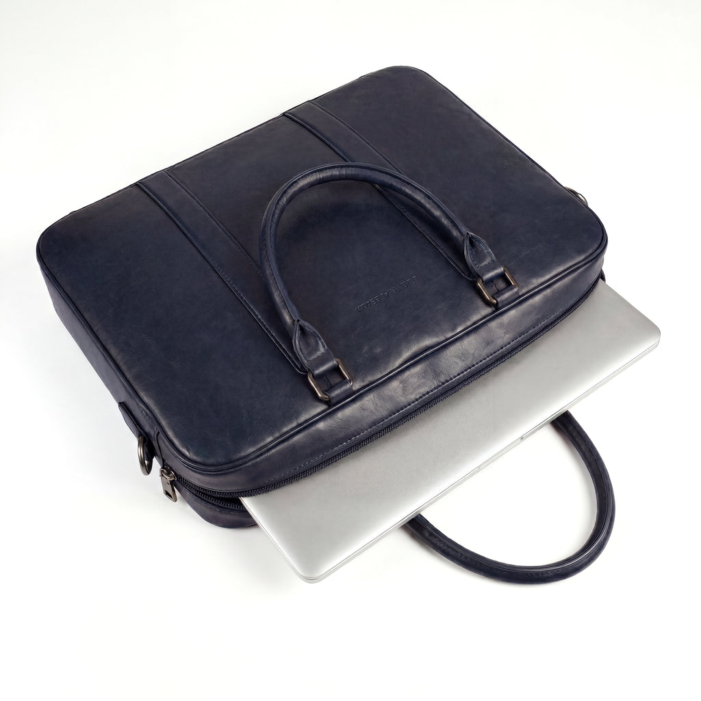 Virtuoso Classic Briefcase – Navy Blue