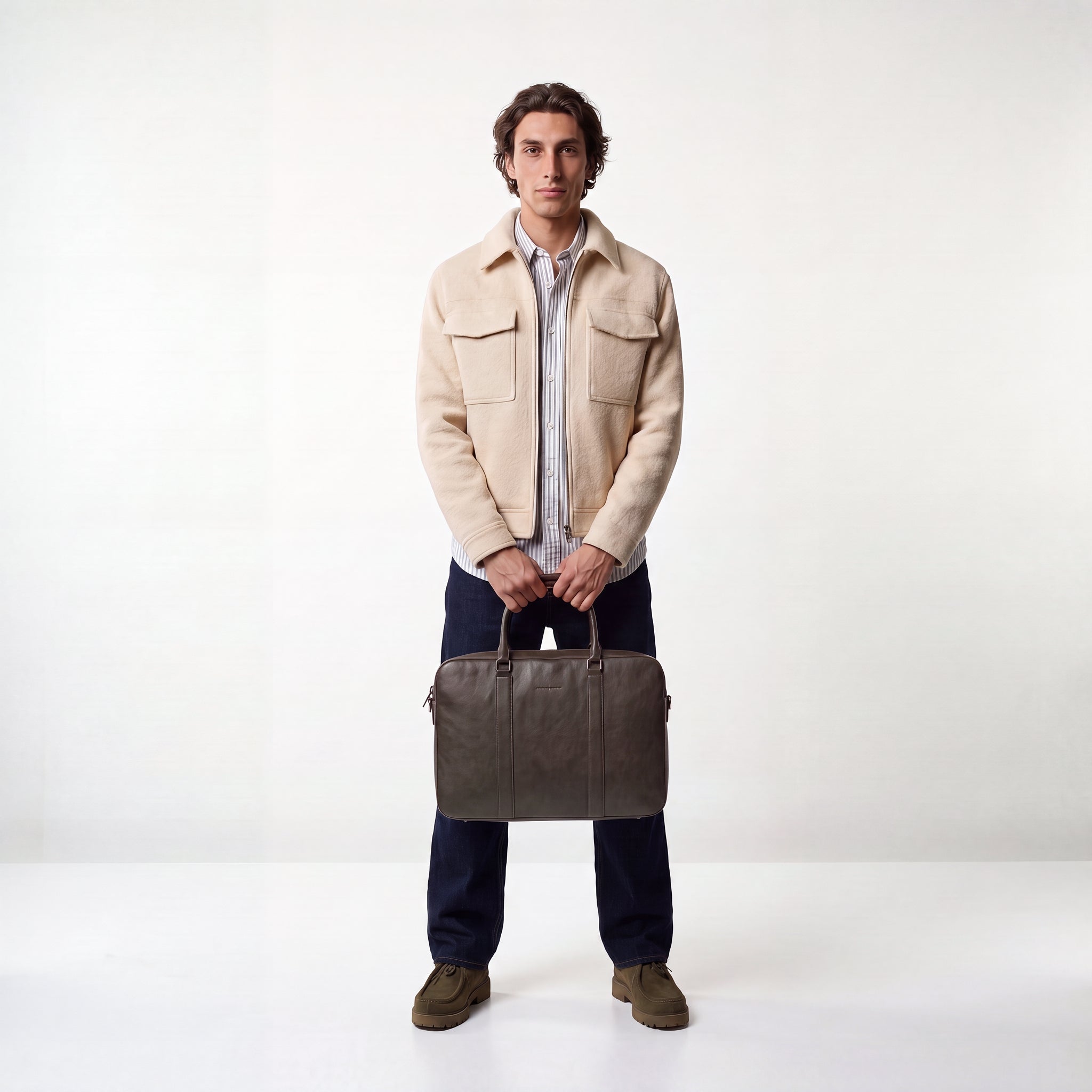 Virtuoso Classic Briefcase – Khaki