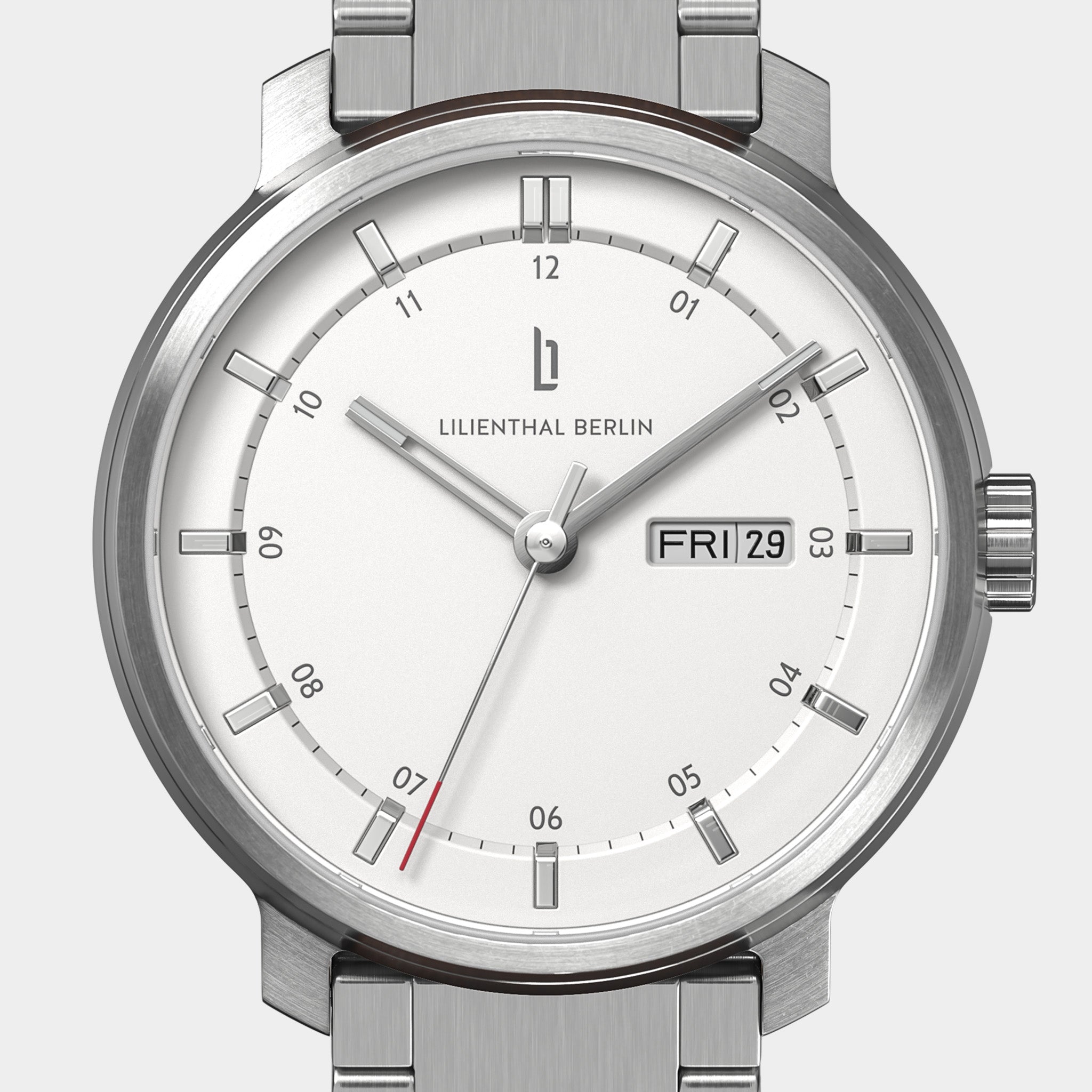 Neolux Day Date – Silver White