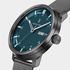 Neolux Day Date – Dark Silver Blue