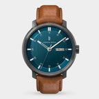 Neolux Day Date Dark Silver Blue - Lilienthal Berlin