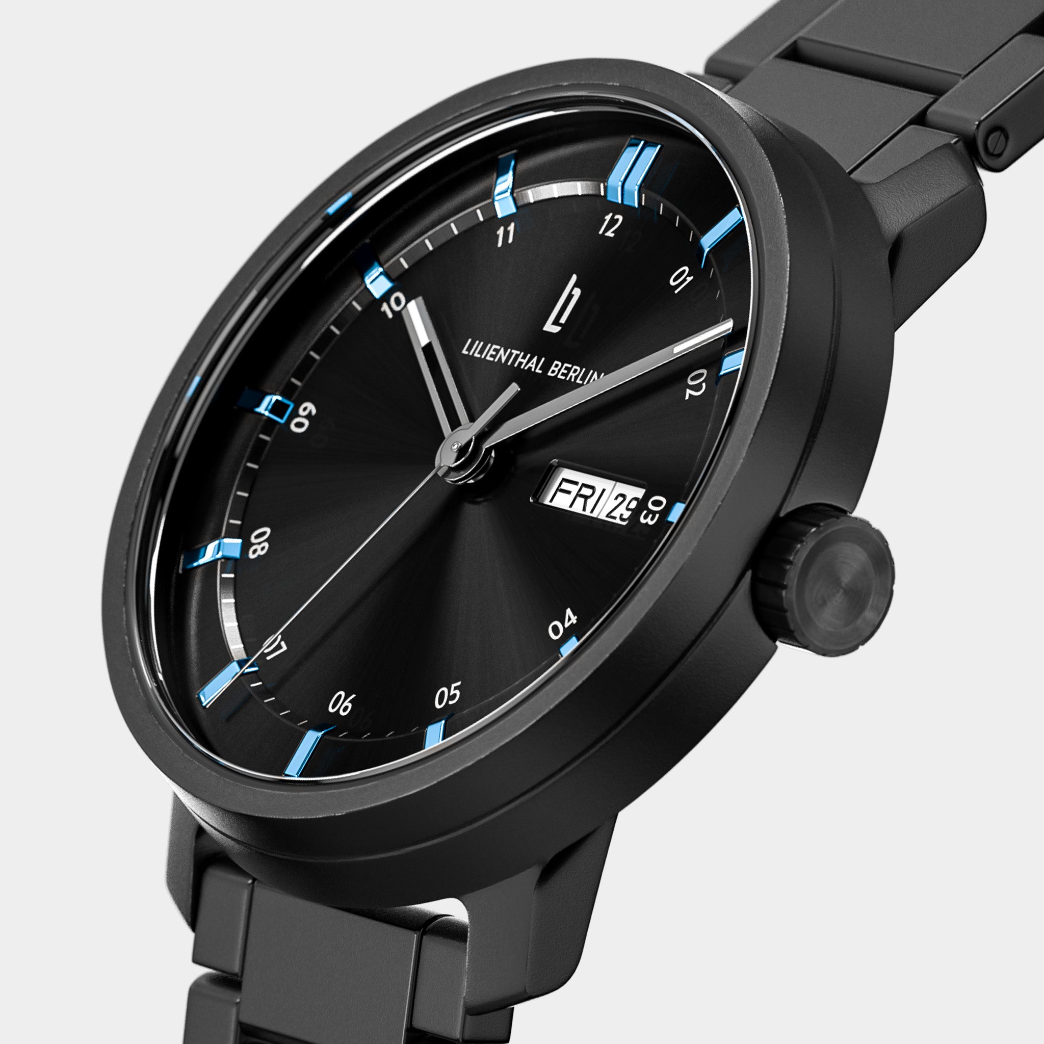 Neolux Day Date – Black Blue