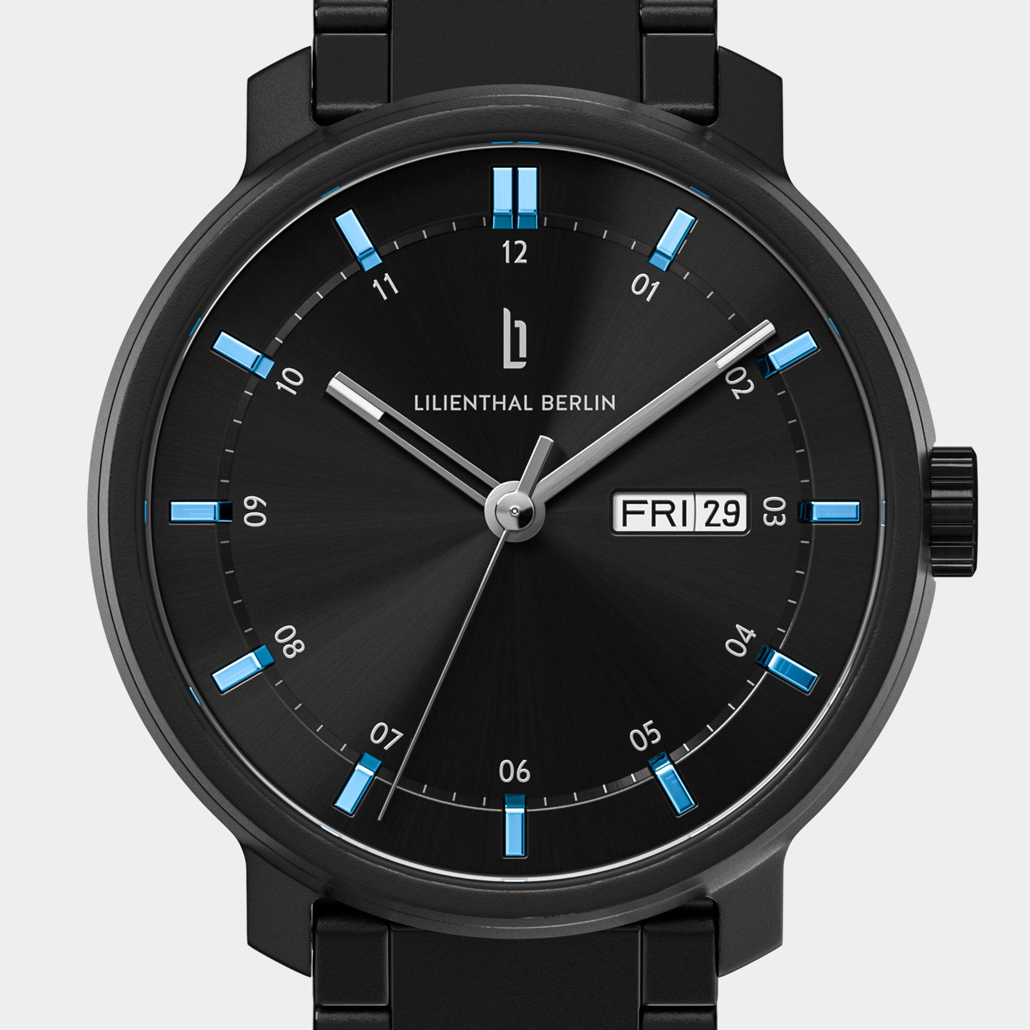 Neolux Day Date – Black Blue