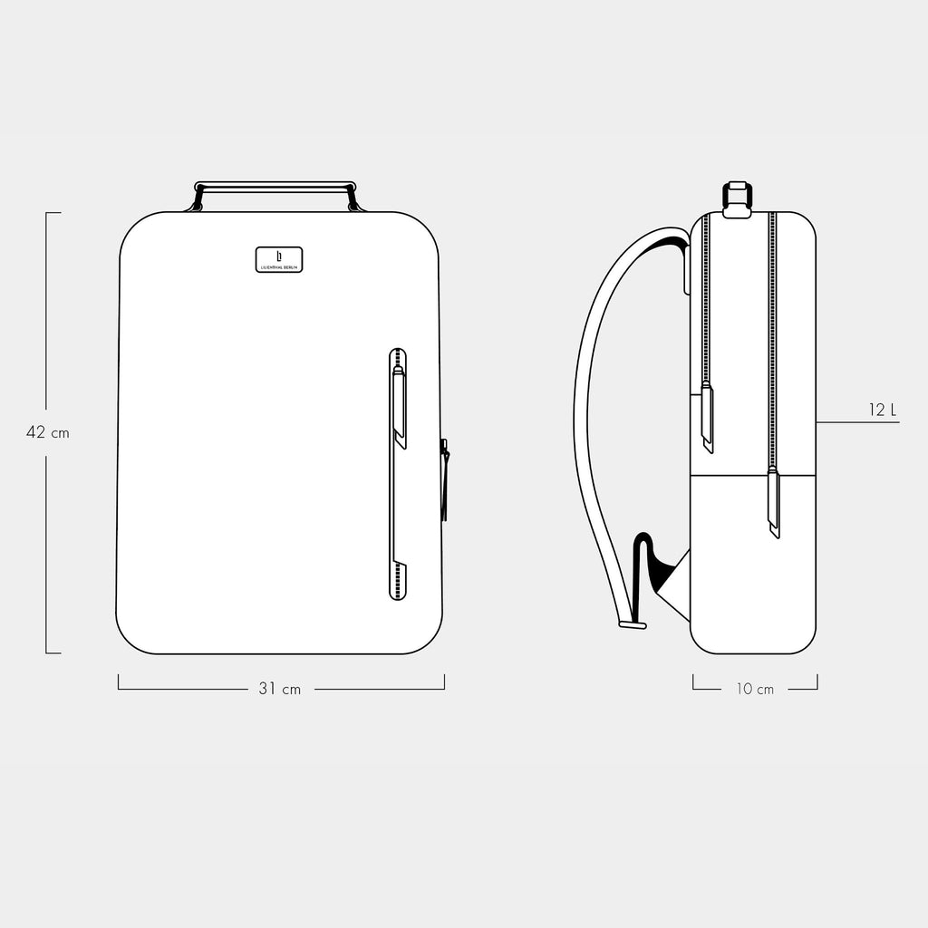 Virtuoso Minimalist Backpack – Light Gray