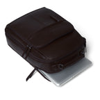 Essential Backpack Cactus Leather Dark Brown - Lilienthal Berlin