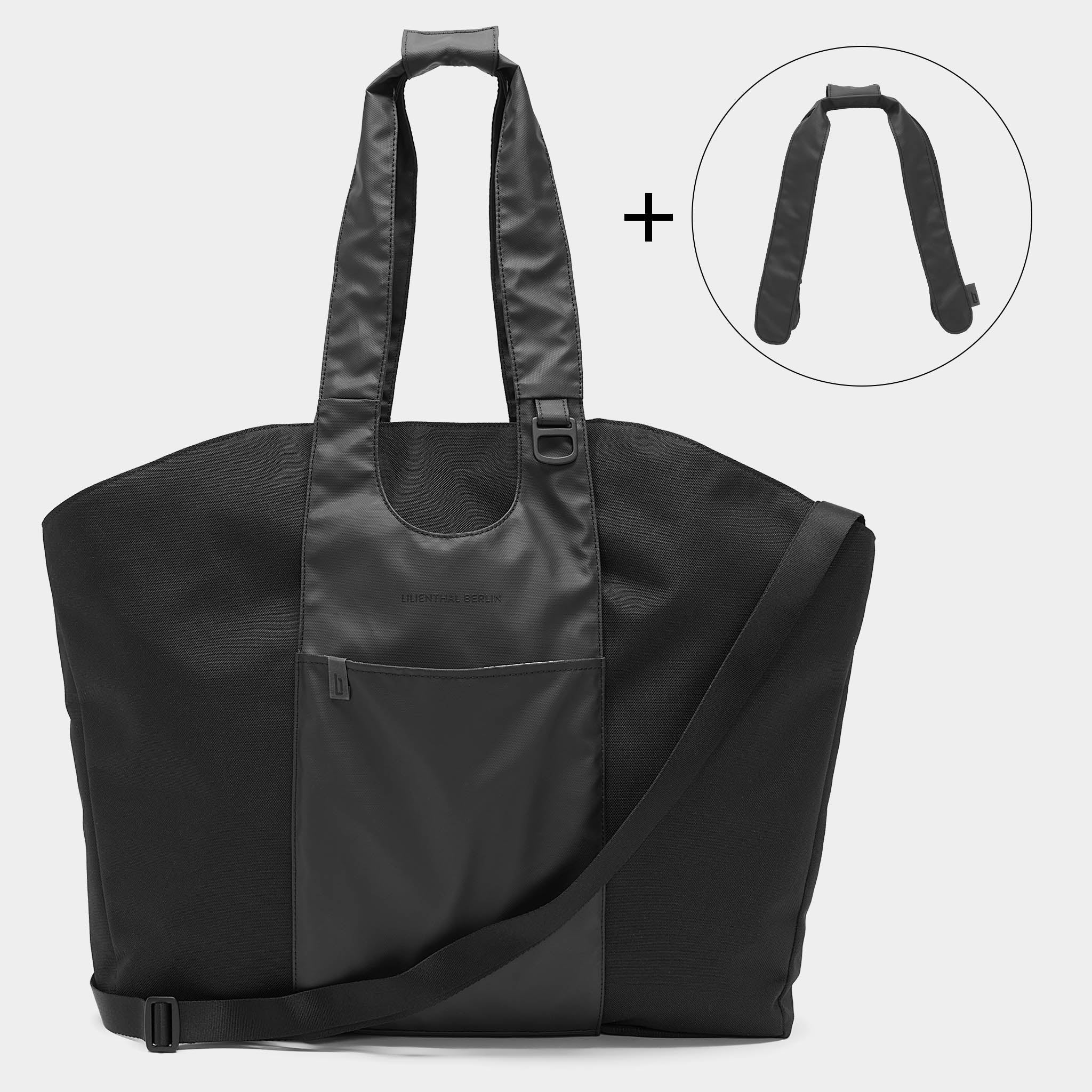 Tote Bag Recycled Polyester Black - Lilienthal Berlin